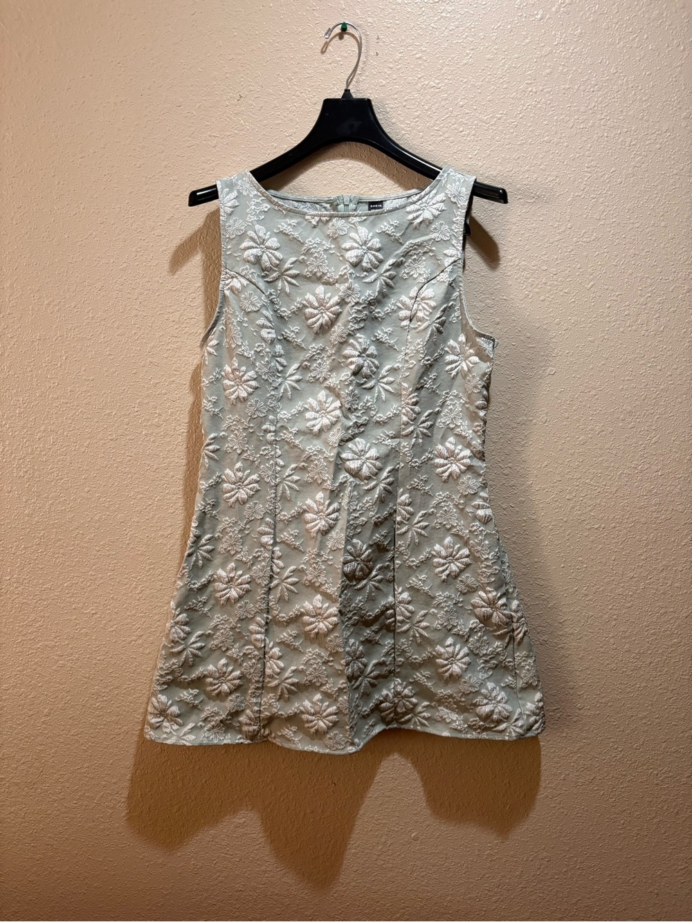 SHEIN Pale Blue Embroidered Sleeveless Maxi Dress